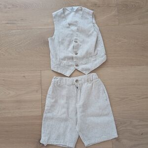 H&M Cream Vest and Shorts Set